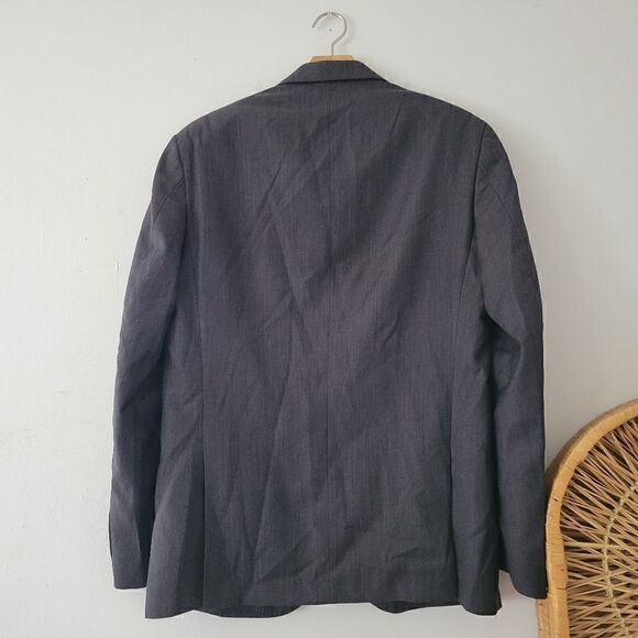 Kenneth Cole New York 100% Wool Gray Suit Coat Jacket 40R 34W - Picture 4 of 9